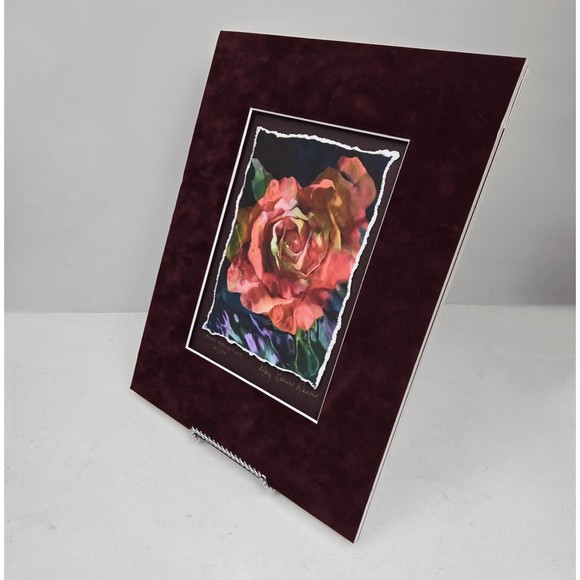 Rosey Reflection Giclée Art Print Rose Flower Mary Louise Ravese Signed Numbered - Picture 7 of 14